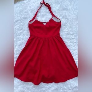 TOBI HALTER TOP RED DRESS. SIZE XS